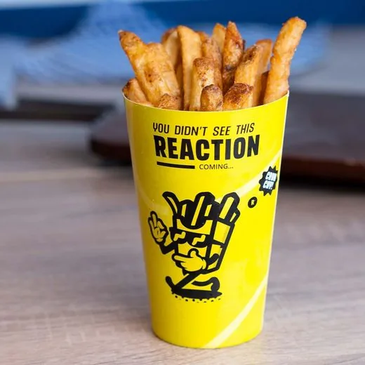 Fries in the yellow cup